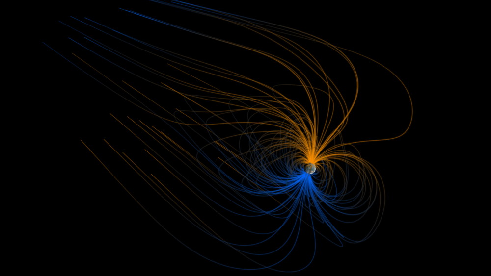 How Earth's Magnetic Field Would Look from Space